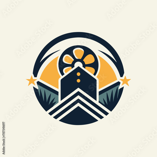A sleek, cinematic logo representing a film studio, with intricate details and symbolism, A sleek design symbolizing the essence of cinema, minimalist simple modern vector logo design