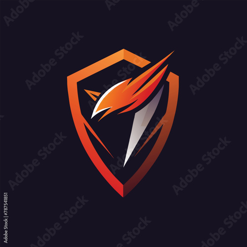A red and white logo stands out boldly against a black background, creating a striking visual contrast, A sleek logo inspired by the sleek lines and functionality of the latest smartphones
