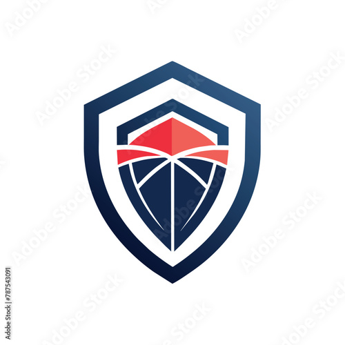 A shield with a red cross symbol displayed prominently, Clean, modern logo featuring a shield or umbrella motif, minimalist simple modern vector logo design Free Download A shield with a red cross symbol displayed prominently, Clean, modern logo featuring a shield or umbrella motif, minimalist simple modern vector logo design - GFXLoad