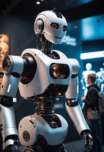 Fictional character Robot in Electric blue costume at engineering event