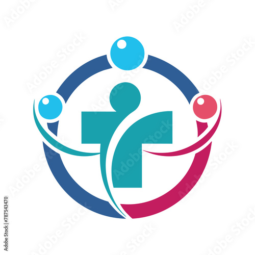 A minimalist emblem symbolizing medical expertise and care, Craft a minimalist emblem that signifies medical professionalism, with a subtle nod to care and compassion