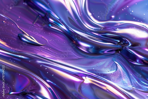 Silken waves of purple and blue with golden flecks, like an interstellar nebula.