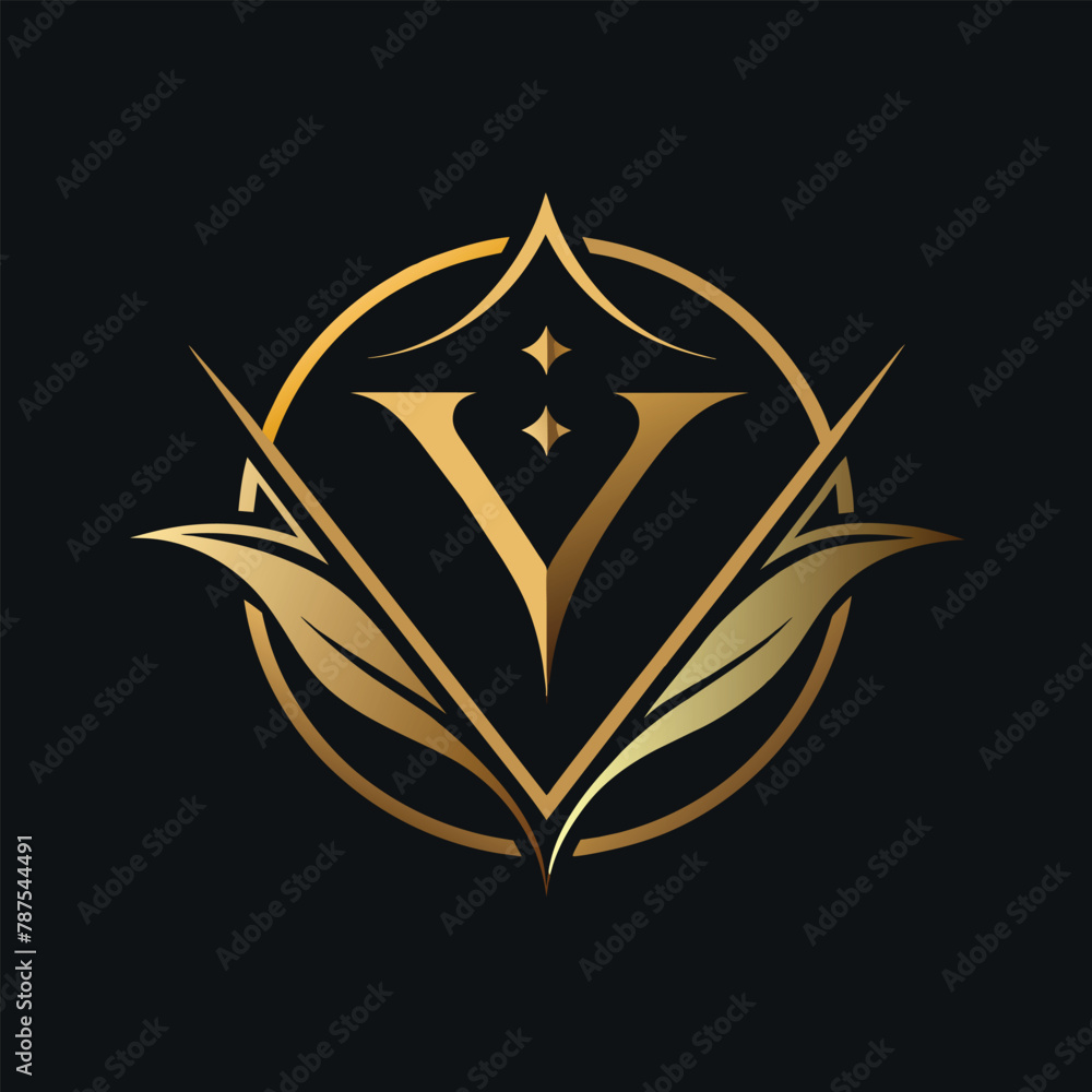 A minimalist logo in black and gold featuring a stylized flower design, Create a minimalist logo for a luxury fashion brand, minimalist simple modern vector logo design A minimalist logo in black and gold featuring a stylized flower design, Create a minimalist logo for a luxury fashion brand, minimalist simple modern vector logo design