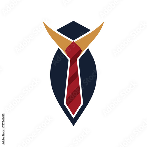 A tie elegantly placed on top of a plain white background, showcasing a simple yet sophisticated design, Create a minimalist logo inspired by a luxurious silk tie