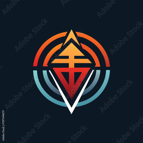 A minimalist logo featuring a prominent cross in the center, symbolizing a church, Create a minimalist logo that conveys the concept of transmission