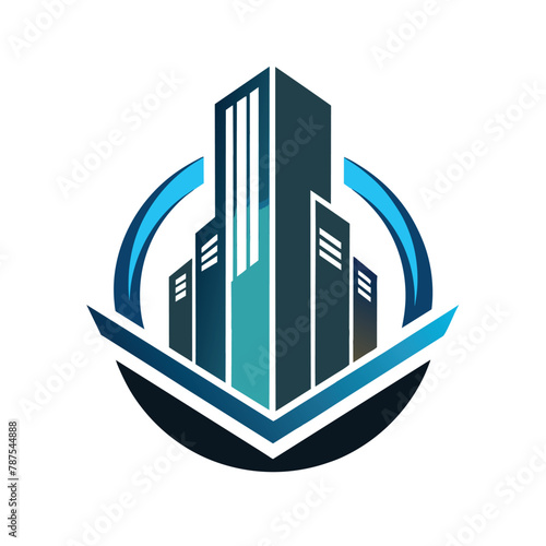 Logo design showcasing sleek and modern aesthetics for a reputable building company, Create a sleek and modern logo for a firm known for its innovative approach to urban design photo