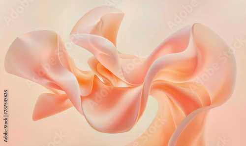 soft peach tones in fluid abstract art for modern pastel background