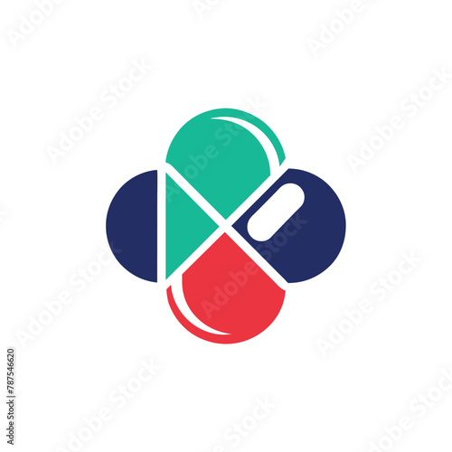 The logo for a company that sells medical supplies, featuring a clean and minimalist design scheme, Develop a clean and minimalist design for a pharmaceutical company logo