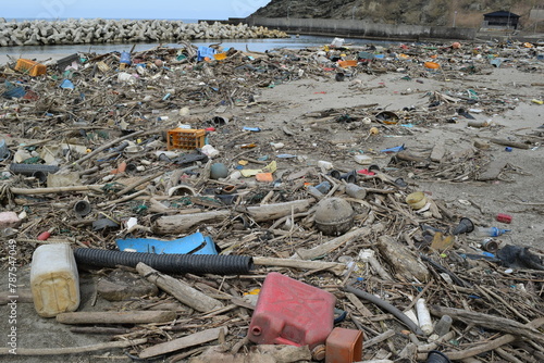 海岸の漂着物 環境問題 ゴミ問題 © FRANK