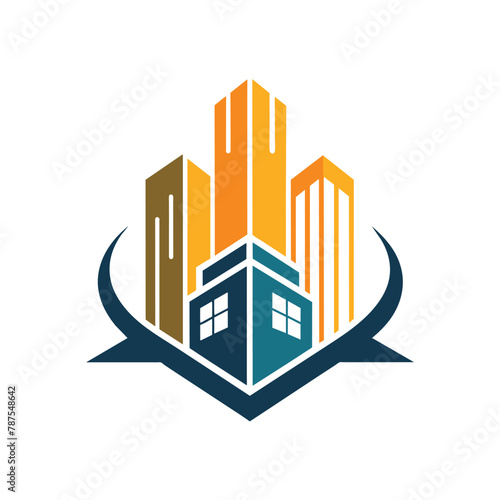 A sleek and professional logo design for a construction company, featuring strong, bold lines and geometric shapes, Generate a minimalist logo that exudes luxury and refinement