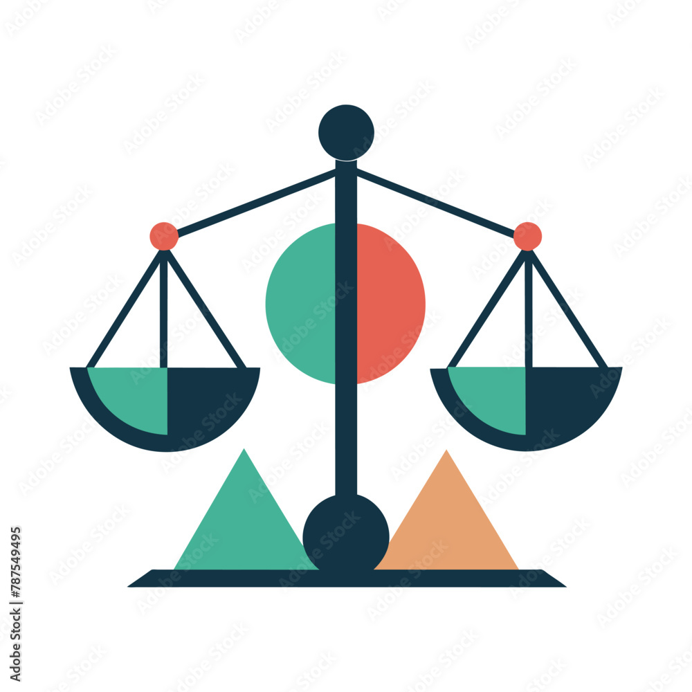 A balance scale resting atop a regular scale, showing contrast between the two measuring devices, Incorporate geometric shapes to represent the balance and accuracy of accounting practices A balance scale resting atop a regular scale, showing contrast between the two measuring devices, Incorporate geometric shapes to represent the balance and accuracy of accounting practices
