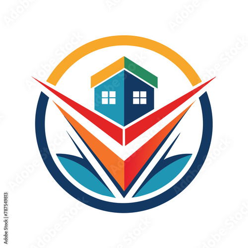 A minimalist logo for a real estate company featuring professional design elements, Logo for a vocational training center, minimalist simple modern vector logo design