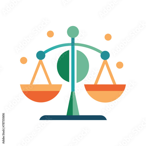 A balance scale with two balls placed on top, showcasing equilibrium and weight measurement, Play with different font weights to create a sense of balance and harmony