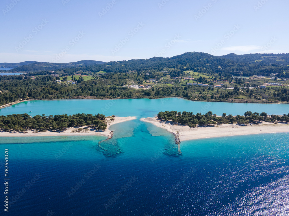 Obraz premium Kassandra coastline near Lagoon Beach, Chalkidiki, Greece