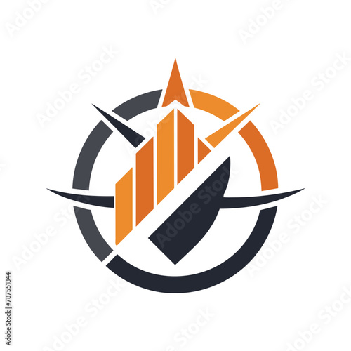 A logo design representing a construction company, featuring abstract elements symbolizing precision and expertise, Use abstract elements to symbolize the precision and organization of accounting