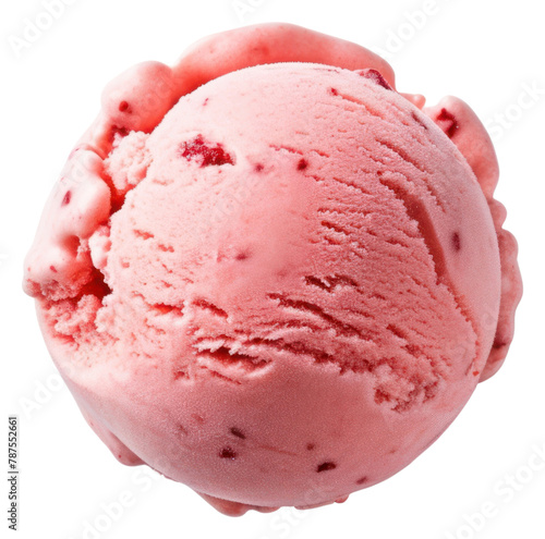 PNG  Strawberry ice cream dessert food white background. 
