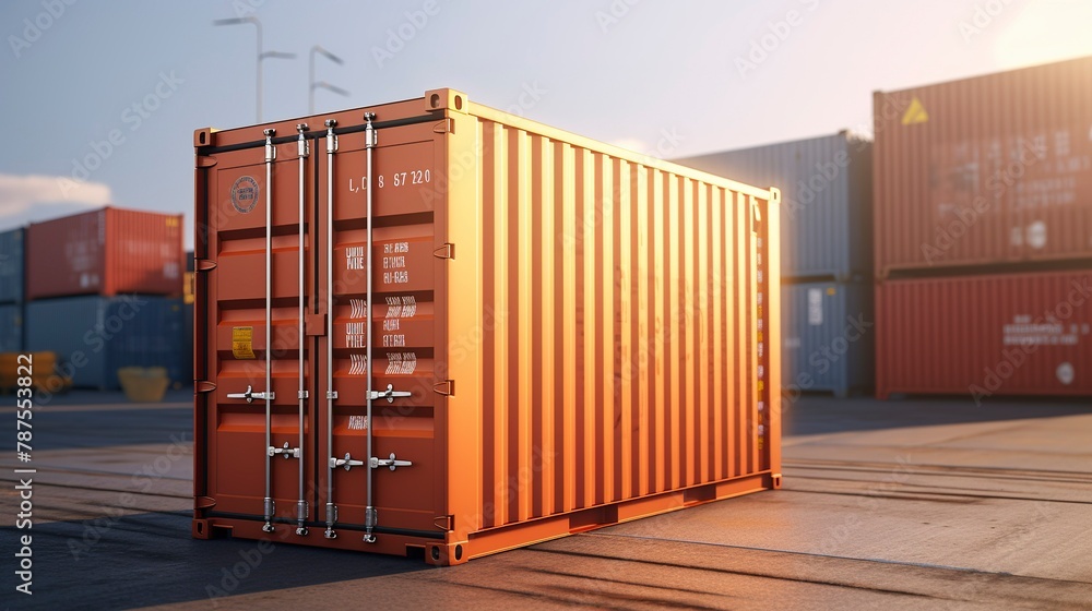 Fototapeta premium A photo of Contemporary Container Design in Soft light