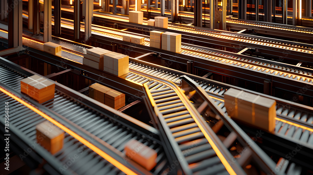 Dynamic View of Parcels Traveling on a Complex Network of Conveyor ...