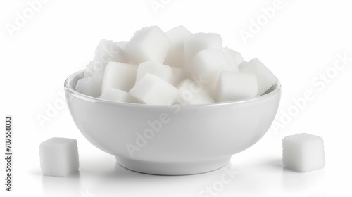 Sweet Sugar Cubes in Bowl