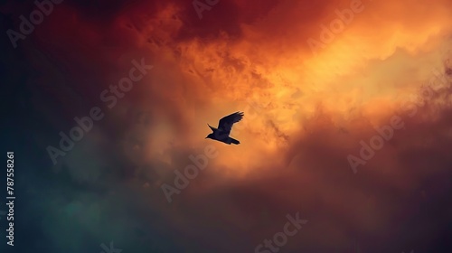 A hawk soaring in the sky © Ege