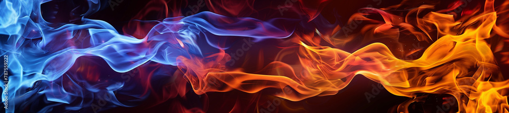 Fire flames on black background Fire flames on black background