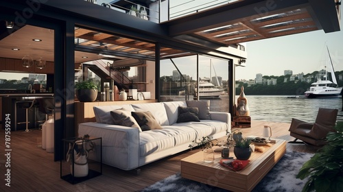 A photo of Contemporary Houseboat Living