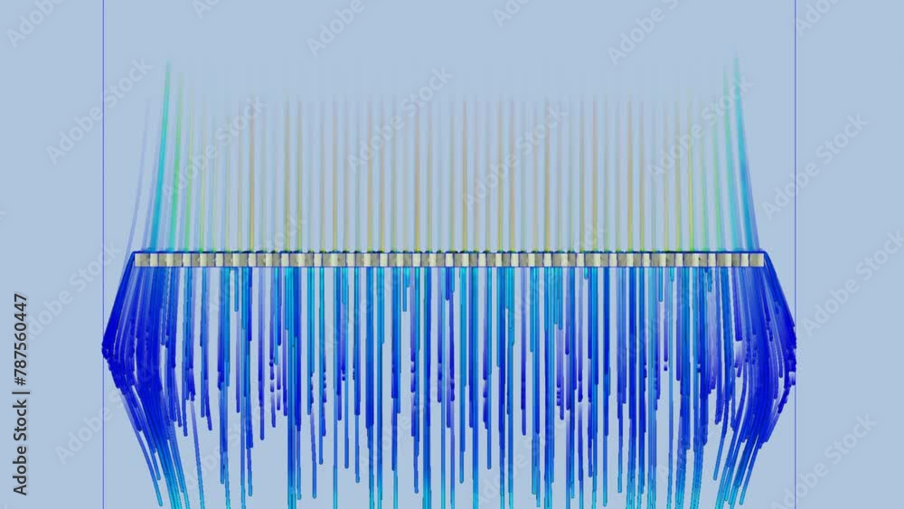 CFD simulation Computational fluid dynamics - perforated plate airflow simulation CFD simulation Computational fluid dynamics - perforated plate airflow simulation