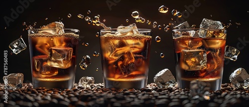 Cold brew 3D glass representation photo