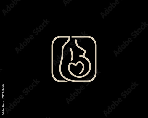 Pregnant minimalist logo