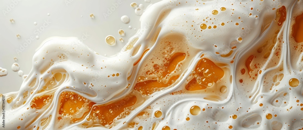 Beer froth on white 3D design Beer froth on white 3D design