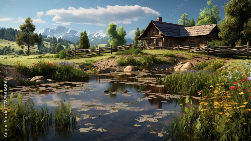 A photo of Homestead Living Reflecting Tranquil light A photo of Homestead Living Reflecting Tranquil light