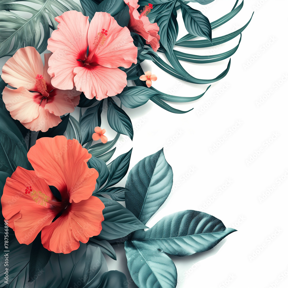 flower illustration for white background patren