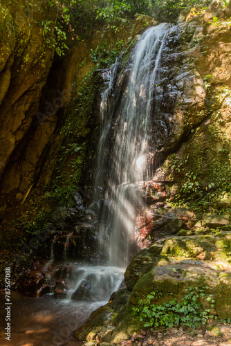 Fototapeta Naklejka Na Ścianę i Meble -  Pagnueng waterfall in Nam Ha National Protected Area, Laos