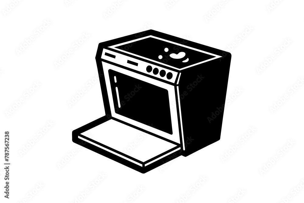 dishwasher vector silhouette illustration dishwasher vector silhouette illustration