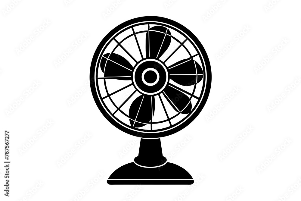 electric fan vector silhouette illustration electric fan vector silhouette illustration