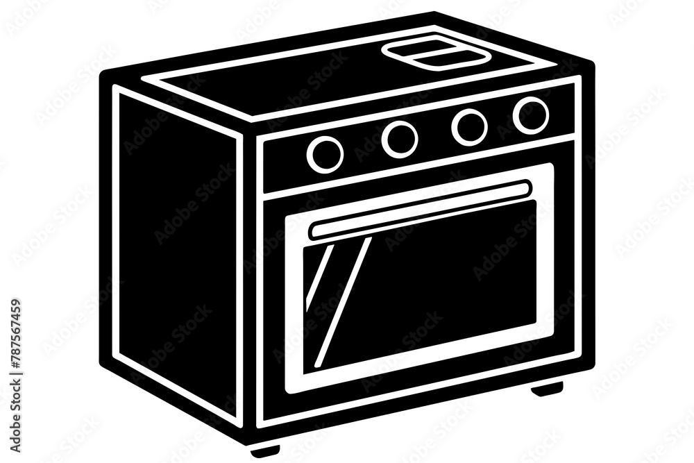 electric oven vector silhouette illustration electric oven vector silhouette illustration