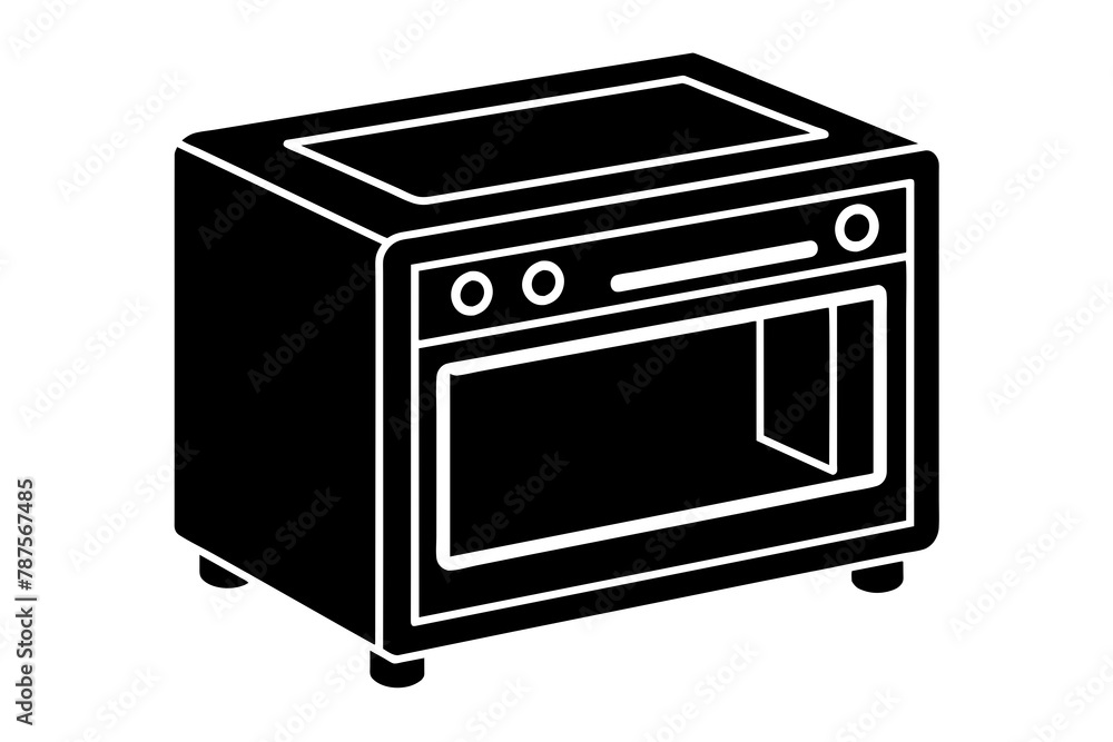 electric oven vector silhouette illustration electric oven vector silhouette illustration