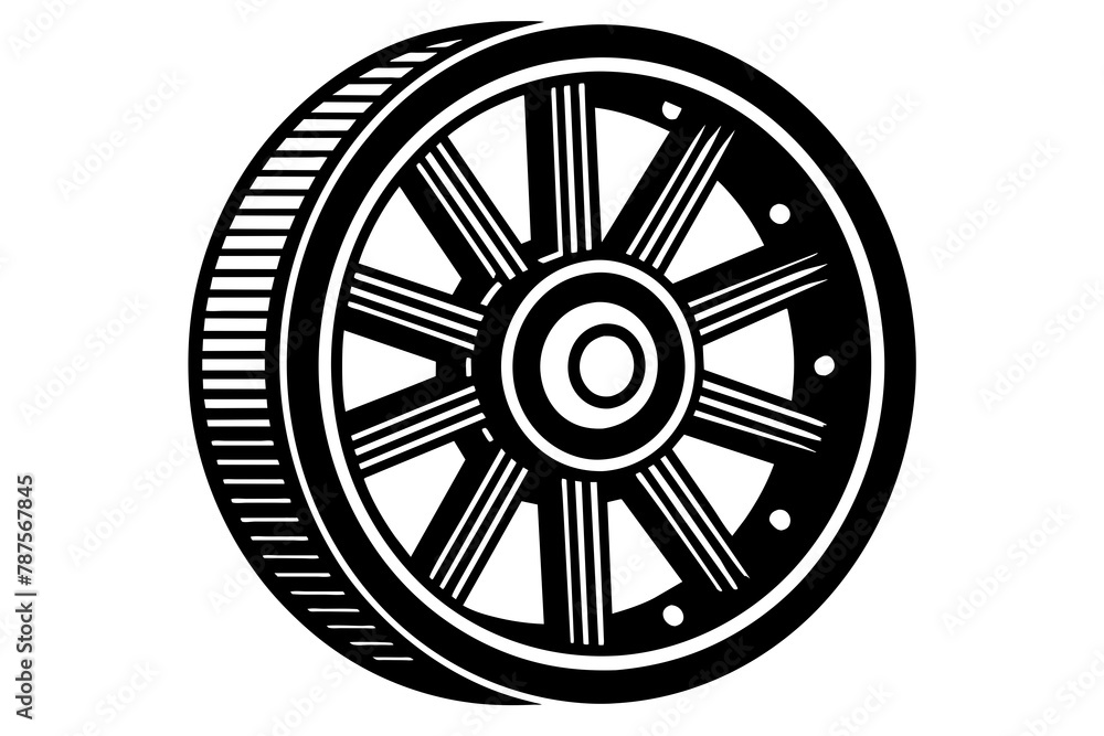 flywheel  vector silhouette illustration