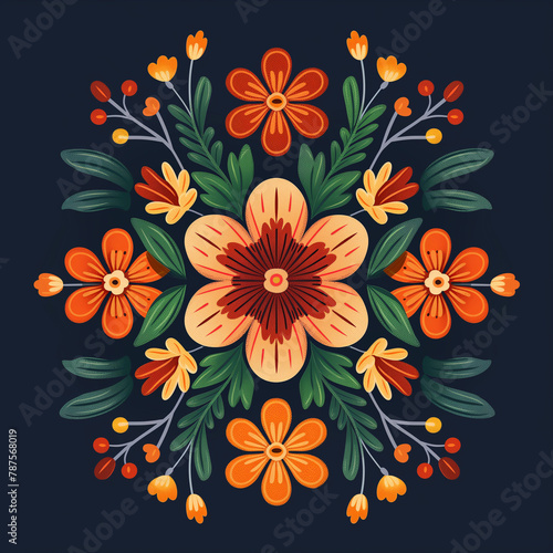 flower pattern mandala illustration