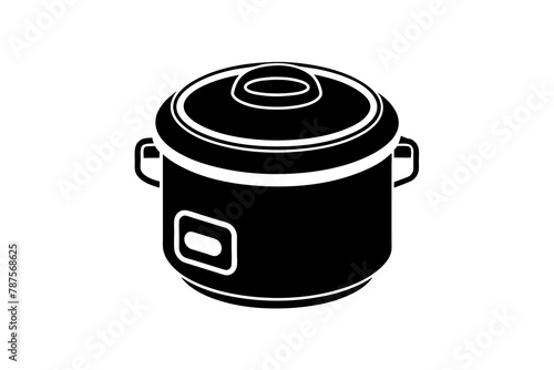 rice cooker vector silhouette illustration