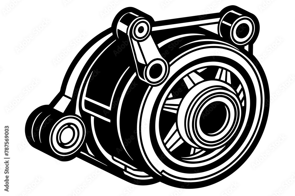 turbo actuator vector silhouette illustration Stock Vector | Adobe Stock