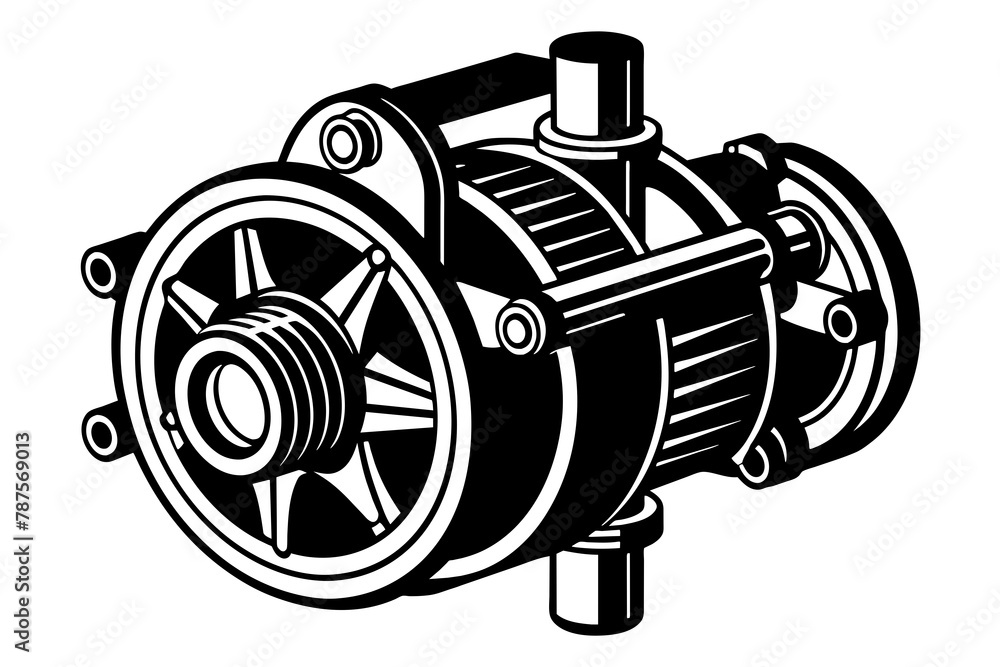 turbo actuator vector silhouette illustration Stock Vector | Adobe Stock