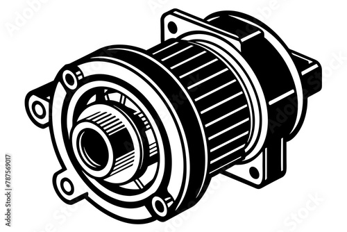  turbo actuator vector silhouette illustration