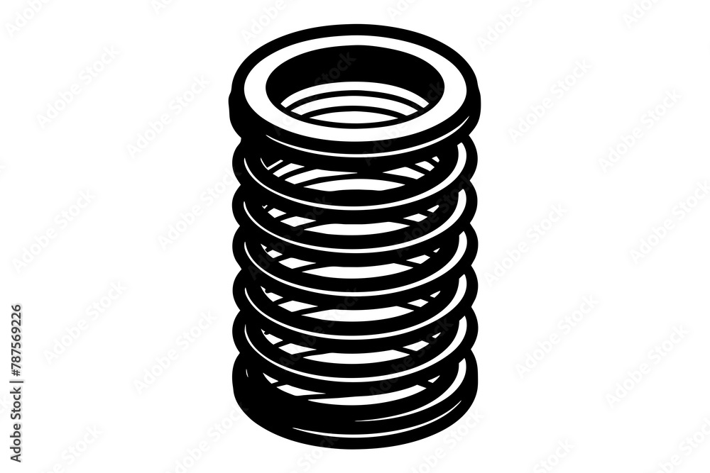valve spring vector silhouette illustration valve spring vector silhouette illustration