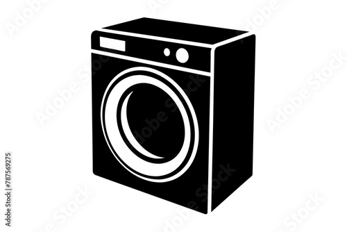 washing machine vector silhouette illustration