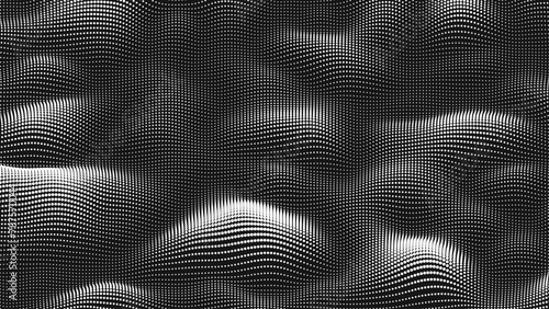 Point wave noise texture. Abstract dot background. Technological cyberspace background.