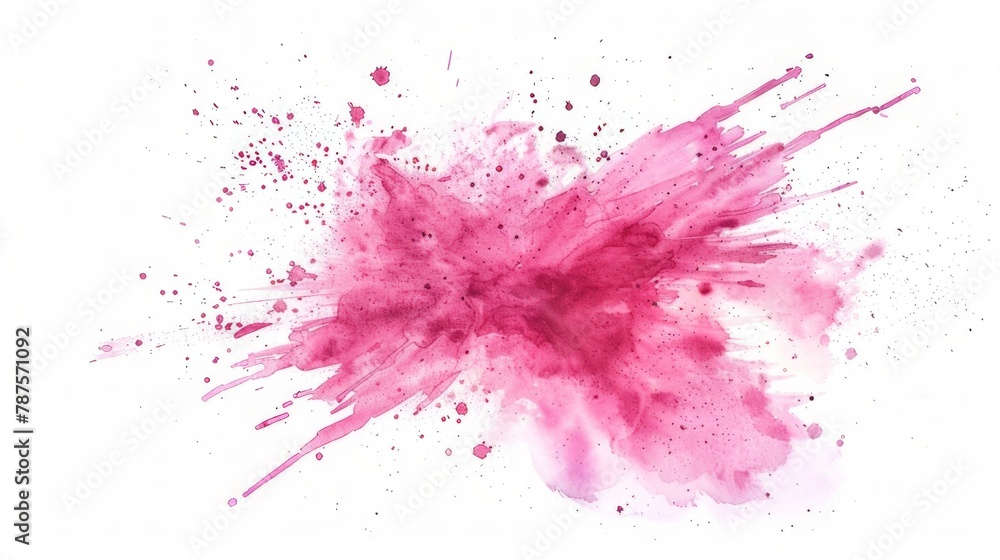 A pink dust explosion on a pink background.