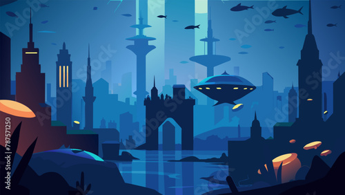 As night falls the city transforms into a dazzling display of light and movement its denizens coming out to enjoy the bustling nightlife and