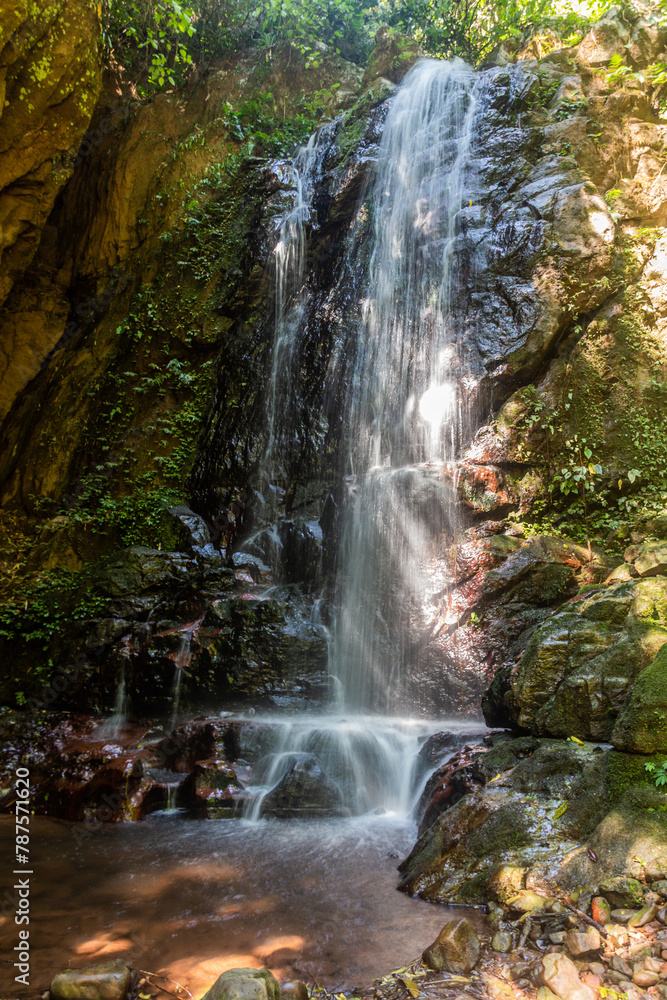 Obraz premium Pagnueng waterfall in Nam Ha National Protected Area, Laos