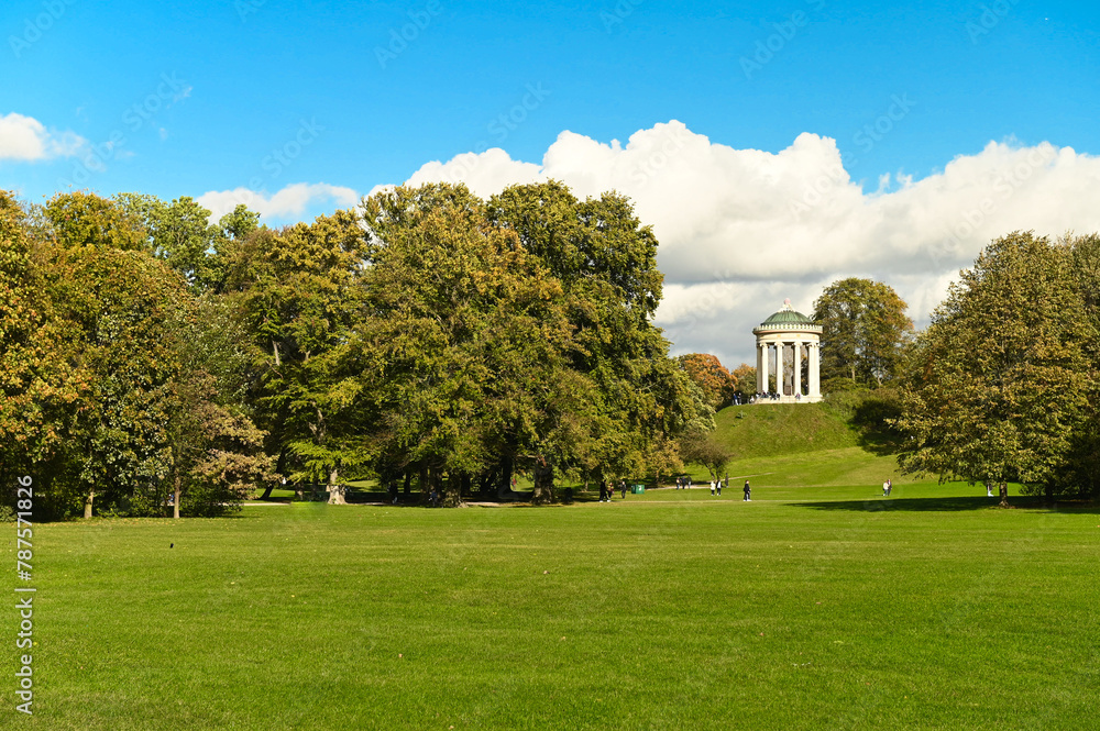 landscape in the Englishen Garten in Munich